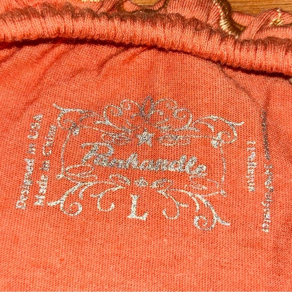 Panhandle Ladies Flounce Top Size L Coral - Picture 3 of 8
